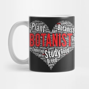 Botanist Heart Shape Word Cloud Design Scientist design Mug